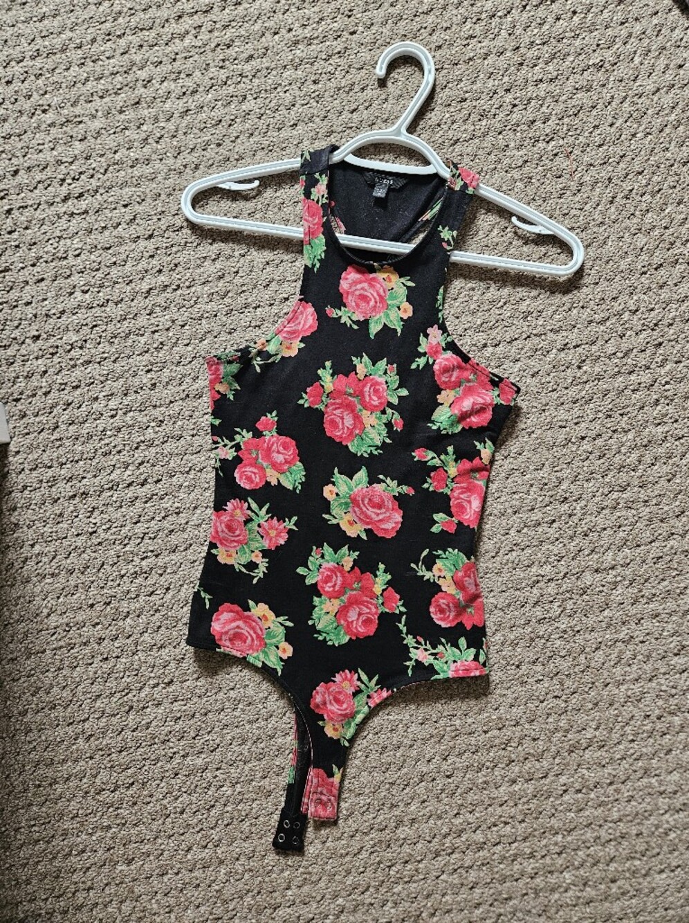 Guess - Floral Form Fitting Bodysuit Size Xs